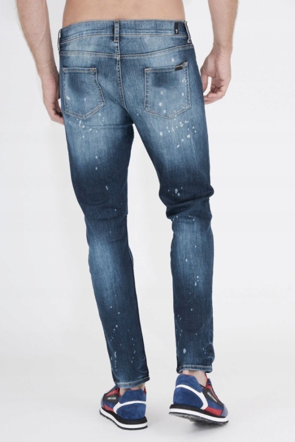 7 FOR ALL MANKIND Niebieskie jeansy męskie