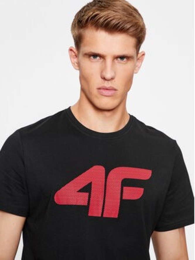 4F T-Shirt 4FAW23TTSHM0877 Czarny Regular Fit