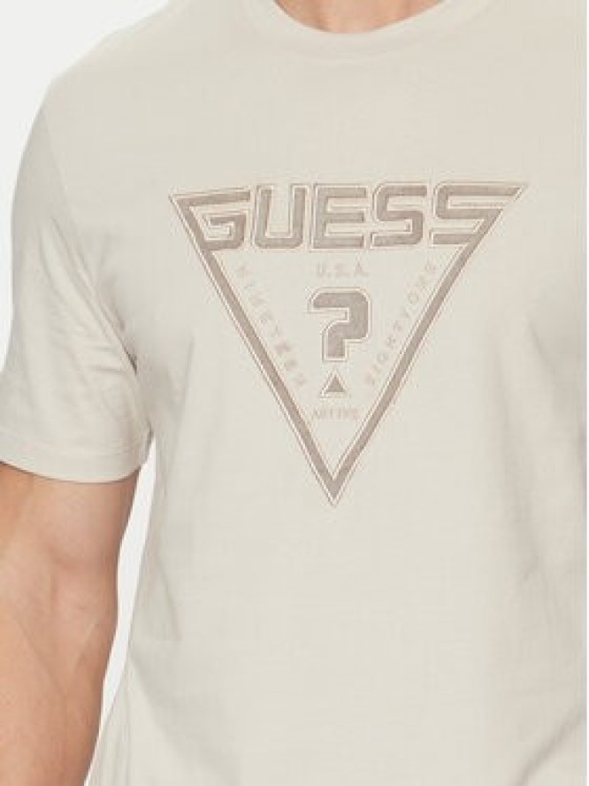 Guess T-Shirt Z5RI03 I3Z14 Beżowy Regular Fit