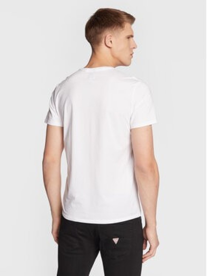 Guess T-Shirt M2BP47 K7HD0 Biały Slim Fit