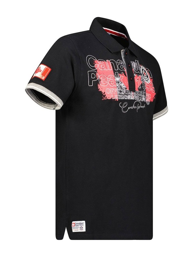 Canadian Peak Koszulka polo "Kutteak" w kolorze czarnym rozmiar: M