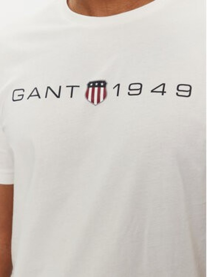 Gant T-Shirt Graphic 2003242 Écru Regular Fit