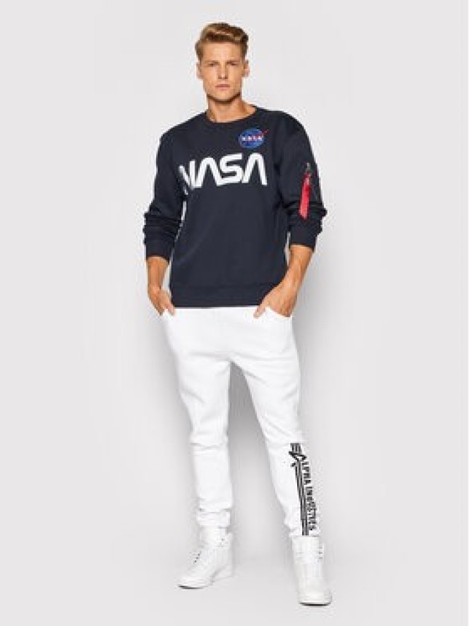 Alpha Industries Bluza Nasa Reflective 178309 Granatowy Regular Fit