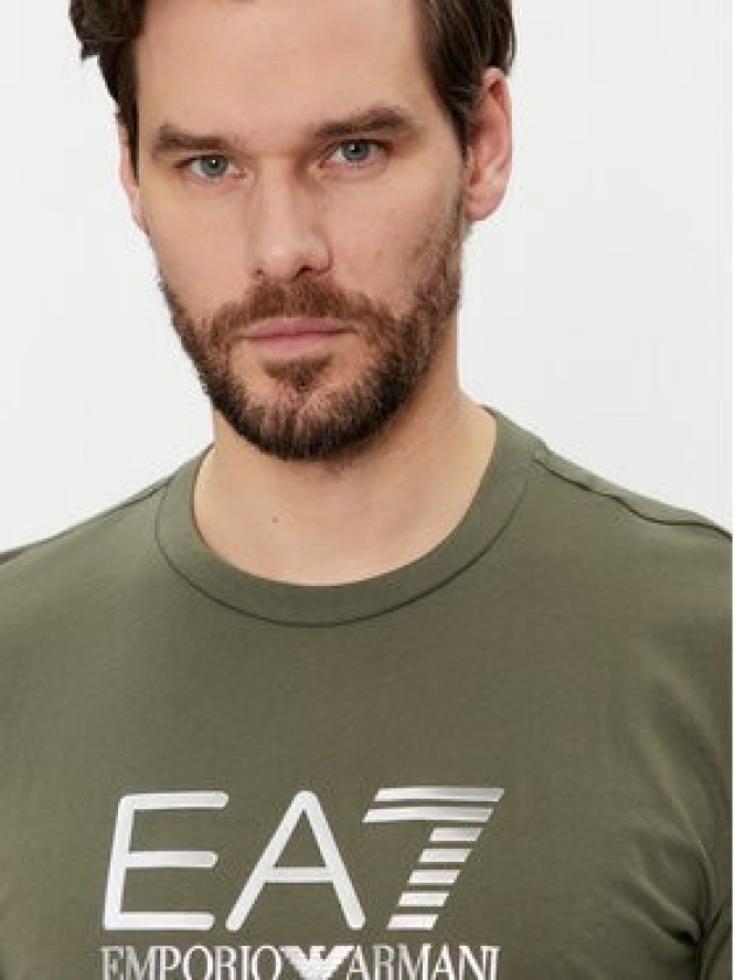 EA7 Emporio Armani T-Shirt 3DPT71 PJM9Z 1846 Zielony Regular Fit