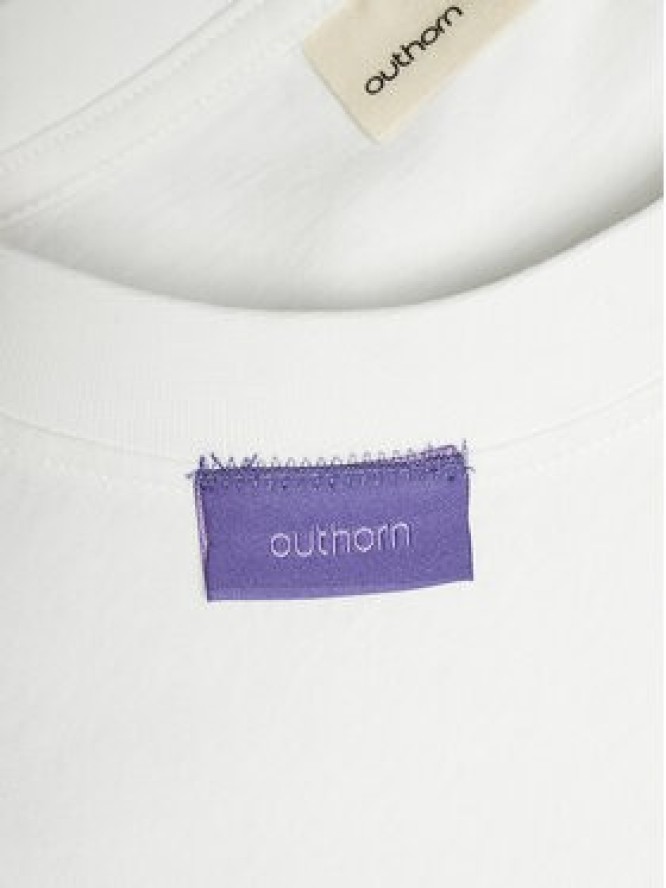 Outhorn T-Shirt OTHAW23TTSHM0855 Biały Regular Fit