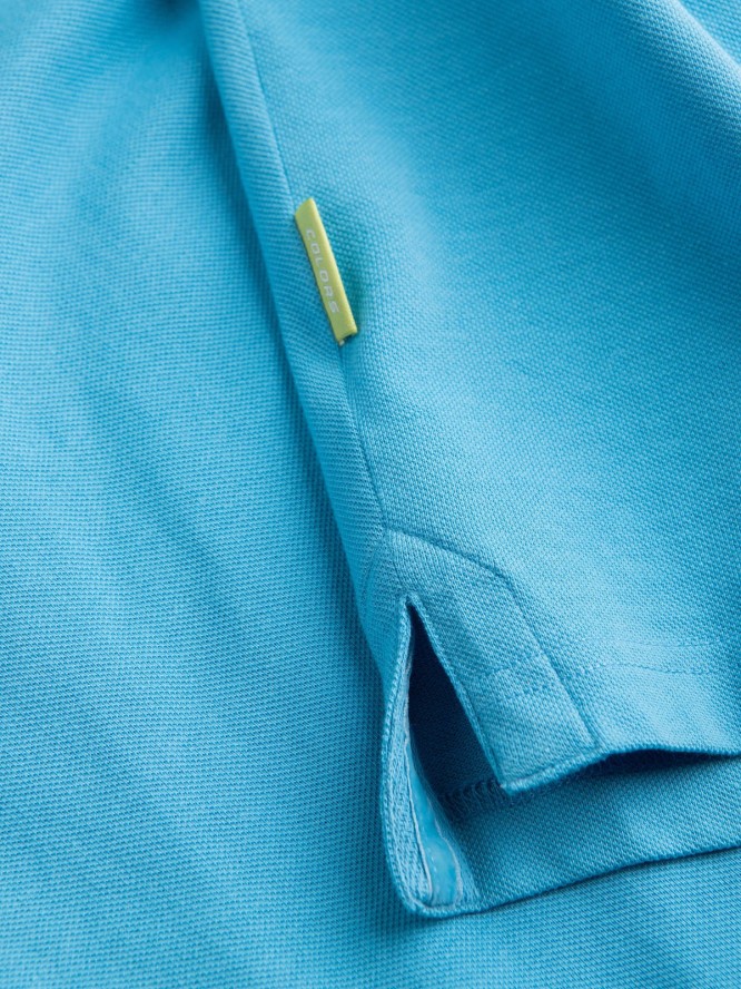 Koszulka polo z dzianiny pique - niebieska V3 S1746 - XXL