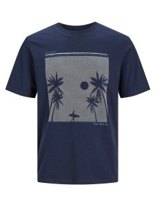 Jack & Jones Koszulka "Palm" w kolorze granatowym rozmiar: XL
