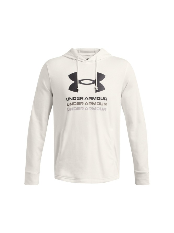 Bluza dresowa męska Under Armour UA Rival Terry Graphic Hood - biała