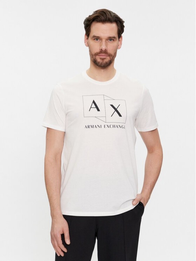 Armani Exchange T-Shirt 3DZTAD ZJ9AZ 1116 Biały Regular Fit