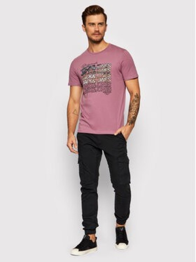 Jack&Jones T-Shirt Swirl 12193665 Różowy Regular Fit