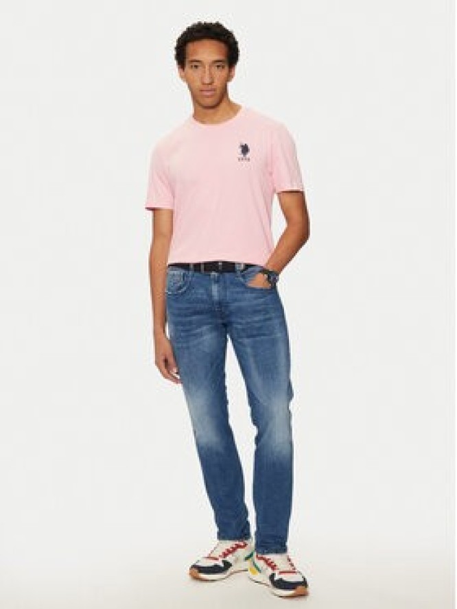 U.S. Polo Assn. T-Shirt MUP3311 Różowy Slim Fit