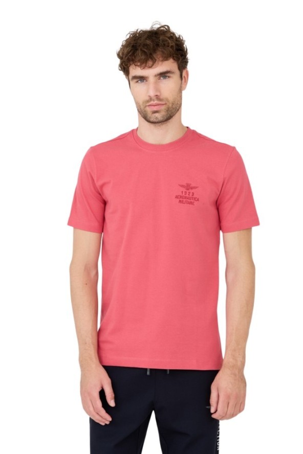 AERONAUTICA MILITARE Różowy t-shirt