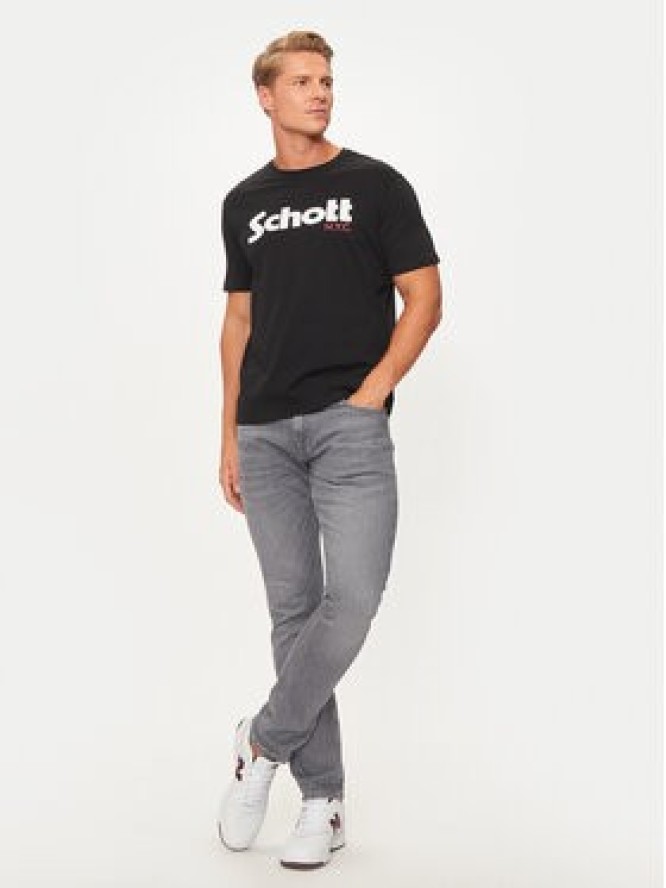 SCHOTT N.Y.C. T-Shirt TSLOGO Czarny Regular Fit