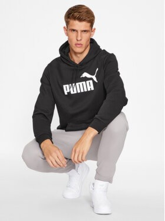 Puma Bluza Ess Big Logo 586686 Czarny Regular Fit