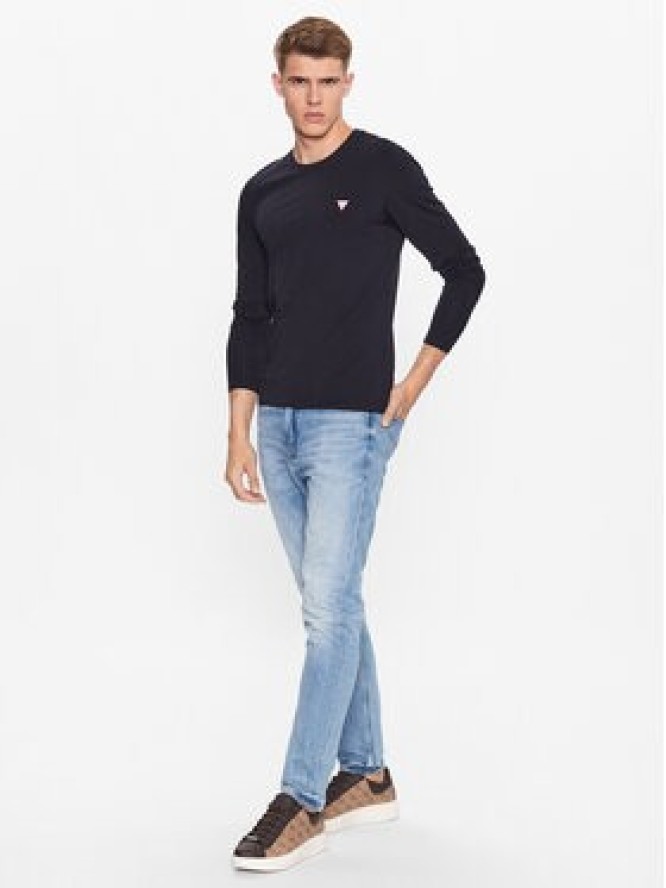 Guess Longsleeve M2YI28 J1314 Granatowy Slim Fit