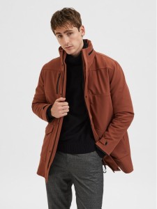 Selected Homme Kurtka przejściowa Cam Teh 16086145 Brązowy Regular Fit