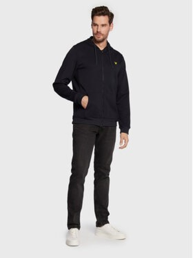 Lyle & Scott Bluza Full Zip Fly ML1485SPTR Granatowy Regular Fit