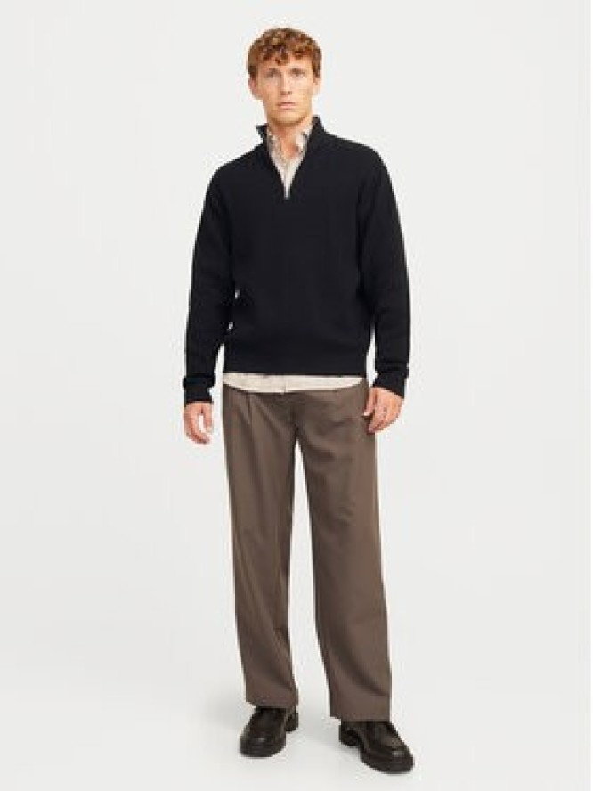 Jack&Jones Sweter Milano 12259664 Czarny Relaxed Fit