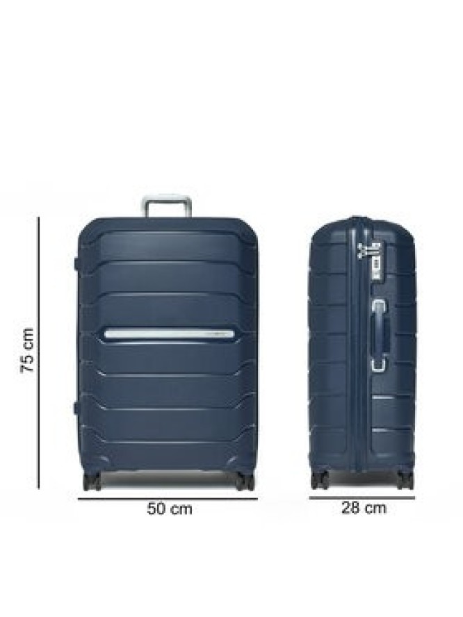 Samsonite Walizka duża Flux 88539 1598 1INU Granatowy