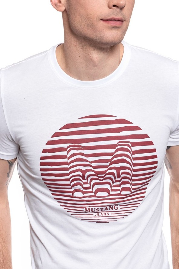 T-SHIRT MĘSKI MUSTANG AARON C PRINT 1009953 2045