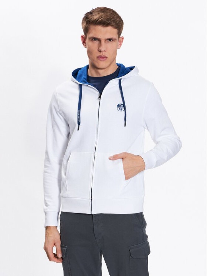 North Sails Bluza Logo 691067 Biały Regular Fit