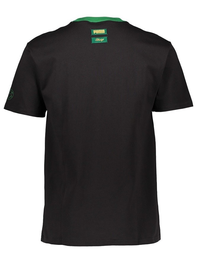 Puma Koszulka "Rhuigi Graphic" w kolorze czarno-zielonym rozmiar: XS