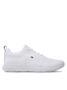 Tommy Hilfiger Sneakersy Corporate Knit Rib Runner FM0FM02838 Biały