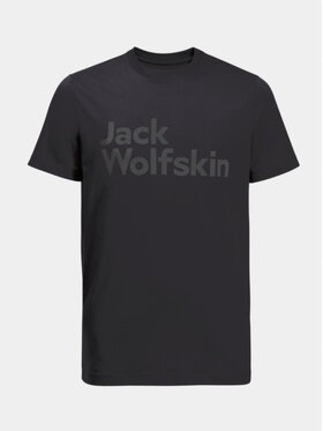 Jack Wolfskin T-Shirt Essential Logo T 1809591 Czarny Regular Fit