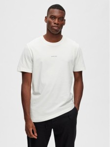 Selected Homme T-Shirt 16088656 Biały Regular Fit