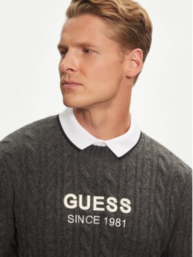 Guess Sweter M4BR11 Z3HA2 Szary Regular Fit