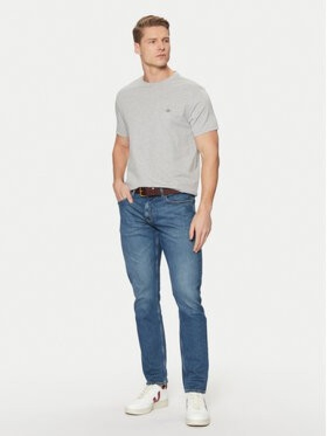 Gant T-Shirt Shield 2003185 Szary Slim Fit