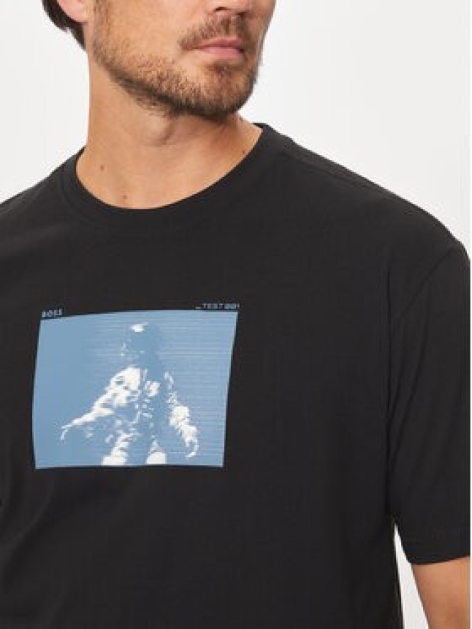 Boss T-Shirt Astronaut 50528209 Czarny Relaxed Fit