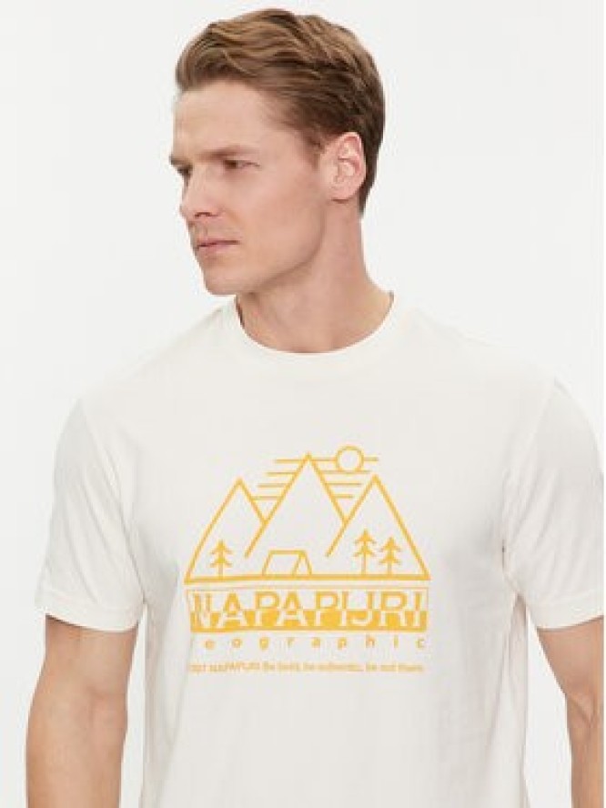 Napapijri T-Shirt S-Faber NP0A4HQE Écru Regular Fit