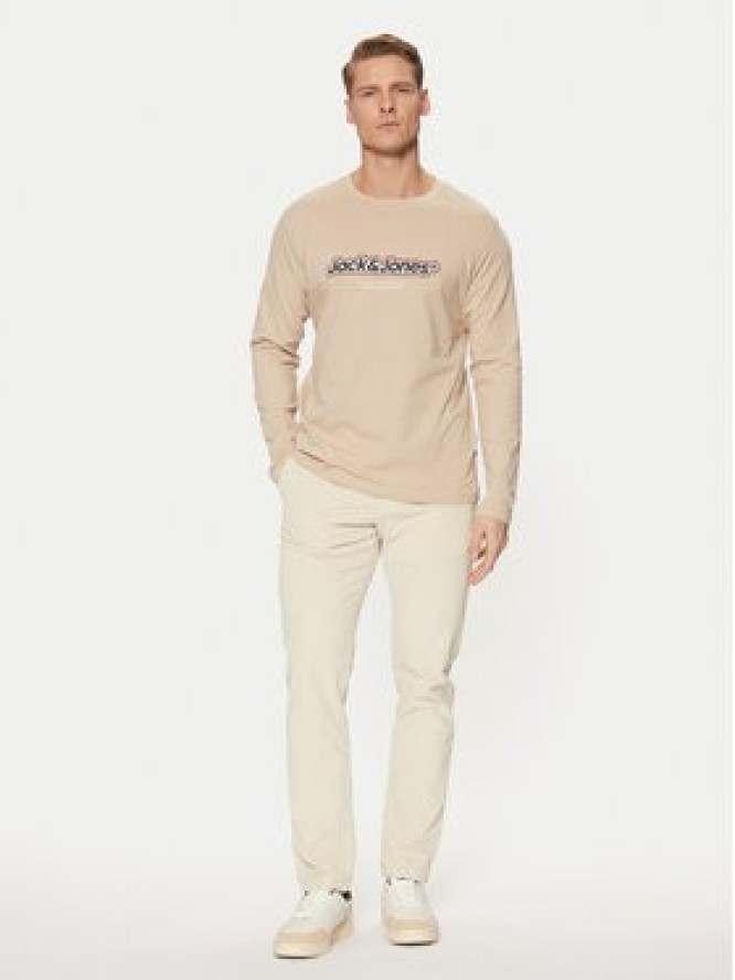 Jack&Jones Longsleeve Vesterbro 12266419 Beżowy Relaxed Fit