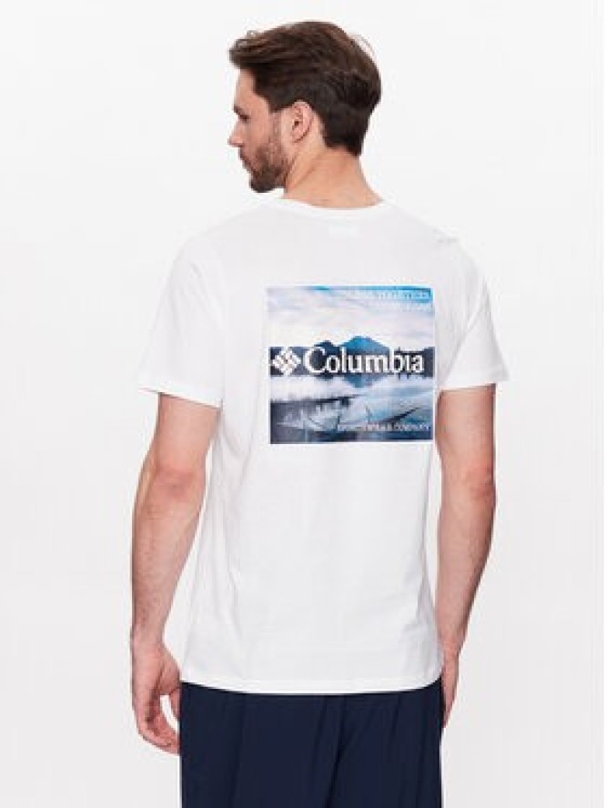 Columbia T-Shirt Rapid Ridge Back Graphic 1934824 Biały Regular Fit