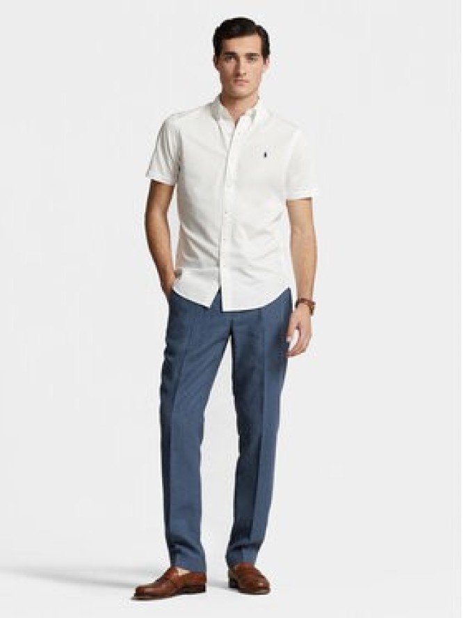 Polo Ralph Lauren Koszula 710914495002 Biały Slim Fit