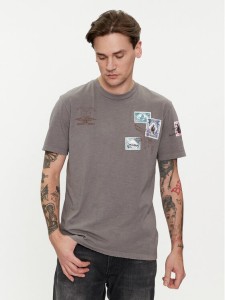 Replay T-Shirt M6807.000.22336G Szary Regular Fit