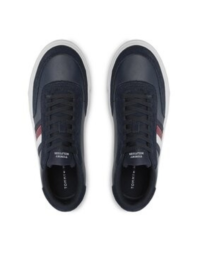 Tommy Hilfiger Sneakersy Th Cupset Rwb Lth FM0FM04975 Granatowy