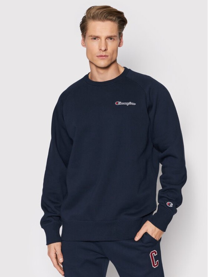 Champion Bluza Blend Script Logo Back 216484 Granatowy Regular Fit