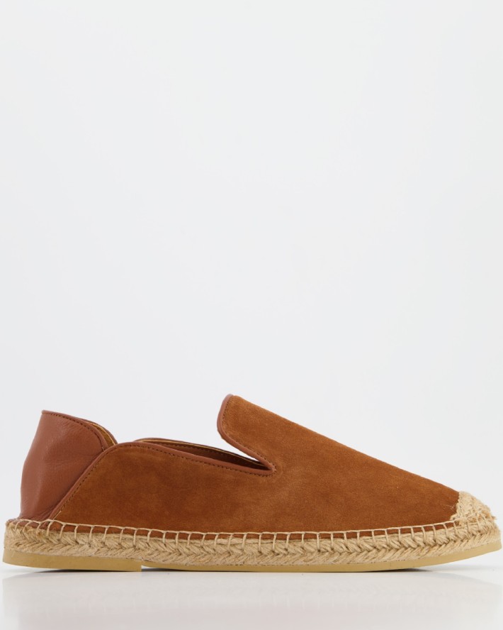 ZAMSZOWE ESPADRYLE MĘSKIE 018DAVID COGNAC