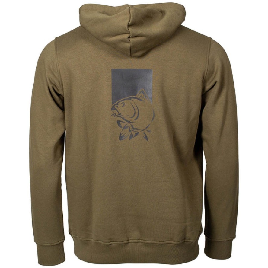 Bluza Wędkarska Z Kapturem Nash Make It Happen Hoody Fish Logo Green