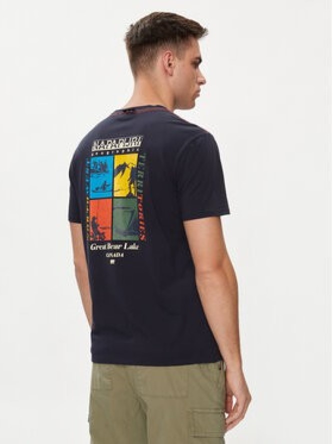 Napapijri T-Shirt S-Gras NP0A4HQN Granatowy Regular Fit