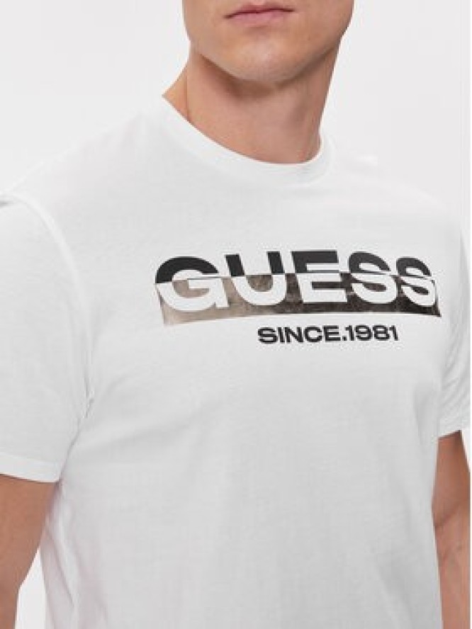 Guess T-Shirt Ss Bsc M4RI60 K9RM1 Biały Slim Fit