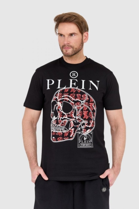 PHILIPP PLEIN Czarny męski t-shirt skull