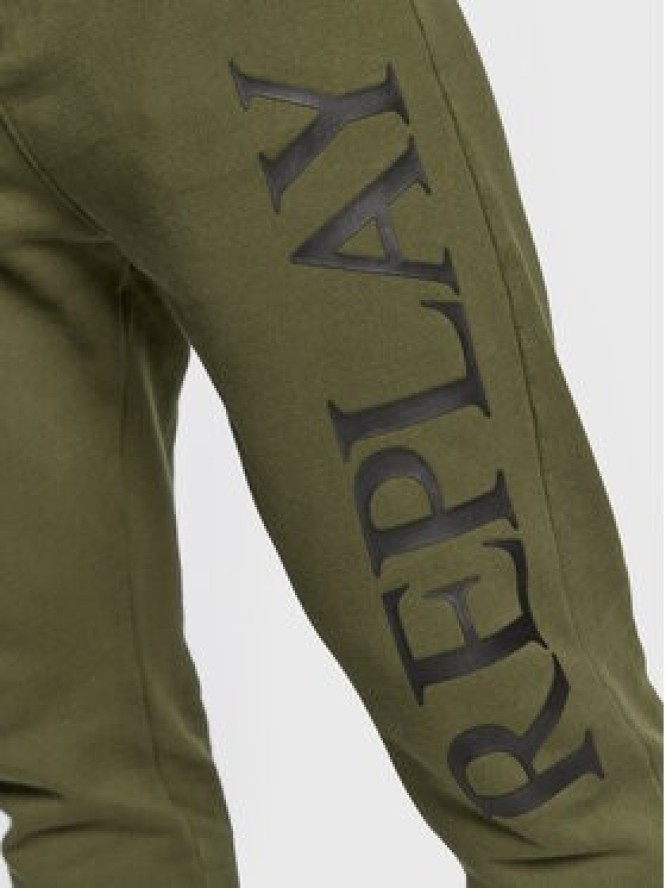Replay Spodnie dresowe M9941.000.22890P Zielony Regular Fit