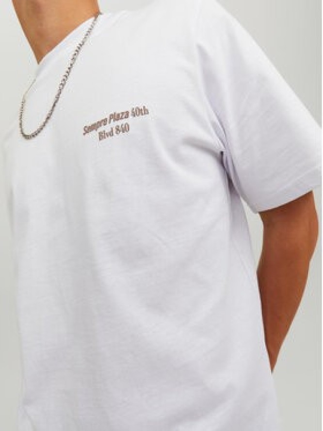 Jack&Jones T-Shirt Grocery 12230754 Biały Oversize