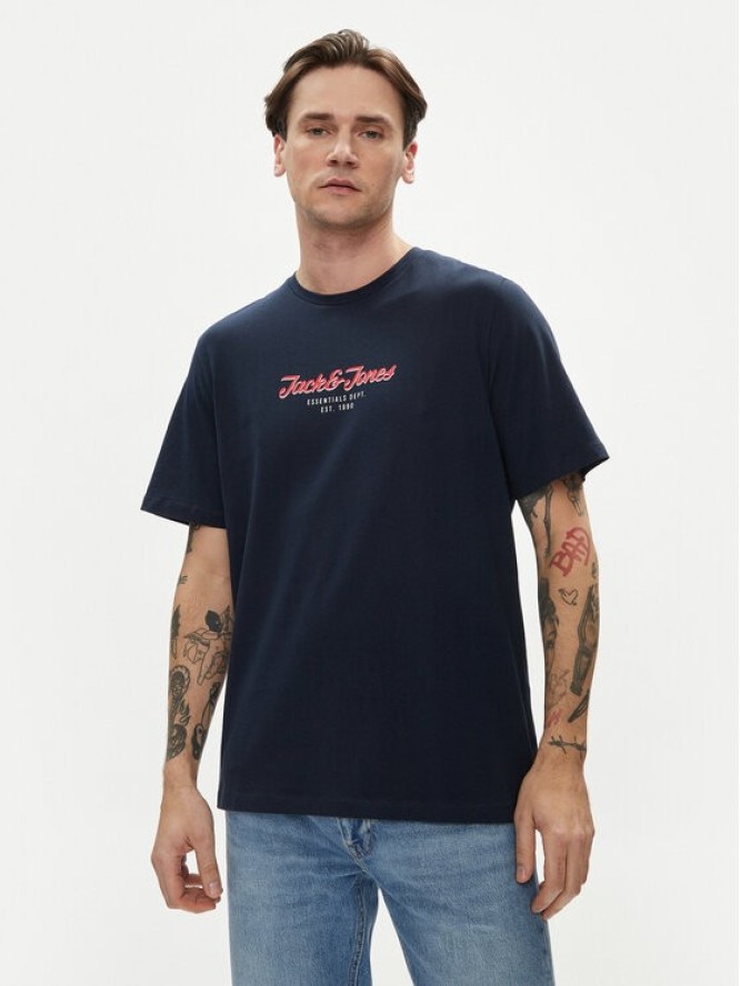 Jack&Jones T-Shirt Henry 12248600 Granatowy Standard Fit