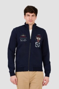 AERONAUTICA MILITARE Granatowy bluza Embroidered 51st