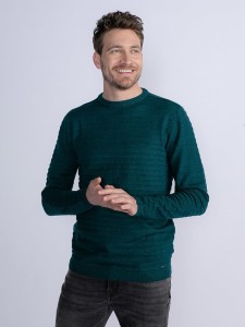 Petrol Industries Sweter w kolorze ciemnozielonym rozmiar: S