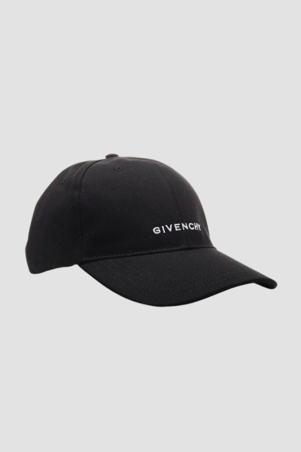 GIVENCHY Czarna czapka z daszkiem Curved